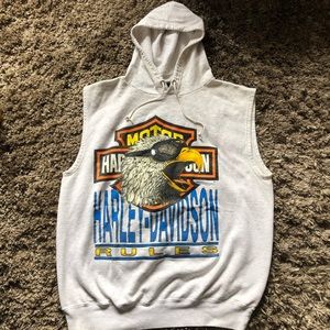 Vintage Harley Davidson sleeveless sweatshirt
